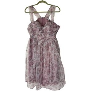 Petal & Pup Floral Sheer Sweetheart Dress Size XL Spring Cocktail Party